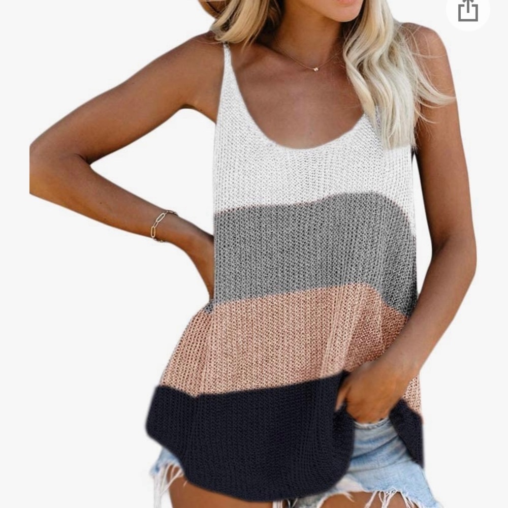 Oversize Scoop neck tank top